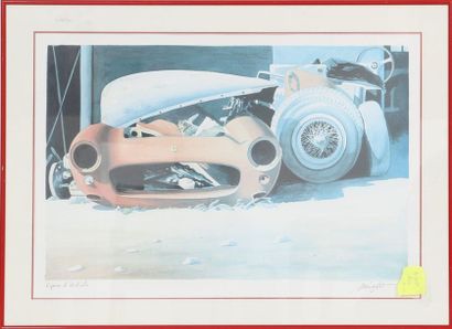null "Epave d'artiste" d'Alain Mirgalet (né en 1950)

Artiste peintre automobile

Lithographie...