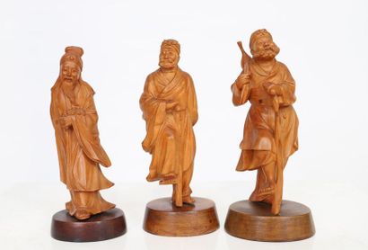 null Sculptures chinoises

Ensemble de 3 sculptures en bois représentant trois heureux...