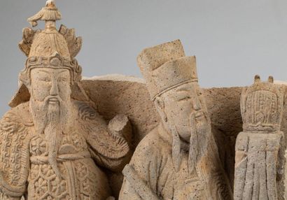 null Haut relief - Chine. Dynastie Ming

En Pierre grès beige, haut relief de sanctuaire...