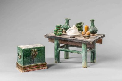 null Modèle de mobilier - Chine Dynastie Ming

Composé d'un coffre et d'une table...