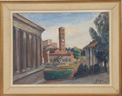 null Italian City

Framed oil on canvas with the signature "Goergen" at the bottom...