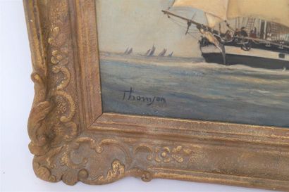 null Thomson Marine

Framed oil on canvas.

Signed lower left.

Restoration of use...