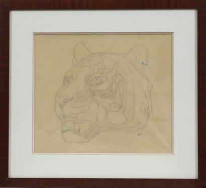 null "Tiger" attributed to Auguste Trémont (1892-1980)

Famous Luxembourgian painter,...