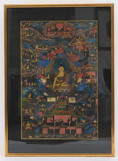 null Thangka of Buddha "Amitayus"

Gouache on canvas, depicting the Buddha center...