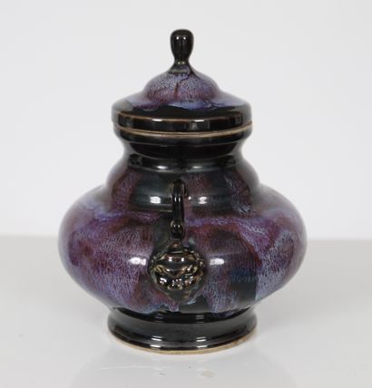 null Flaming purple covered pot - China

Porcelain with a dragon's head on the end...