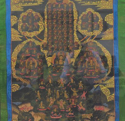 null Thangka of Buddha "Amitayus"

Gouache on canvas, representing the Buddha center...