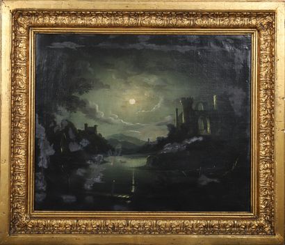null Castle ruin in the moonlight

Framed oil on canvas. Nice frame.

Traces of humidity

Restoration...