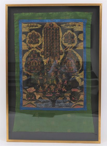 null Thangka of Buddha "Amitayus"

Gouache on canvas, representing the Buddha center...