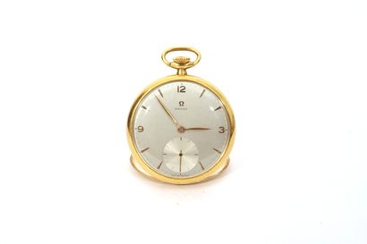null OMEGA About 1950

N°11231374

18k (750) yellow gold pocket watch, white dial,...