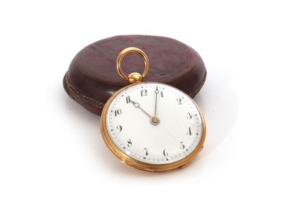 null HAC About 1830

N° 1016

18k (750) yellow gold pocket watch, white enamel dial...