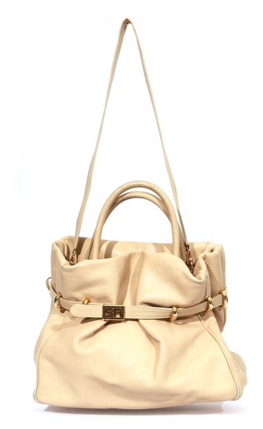 null Sonia Rykiel 

Martha" medium bag in beige leather with double handle, adjustable...
