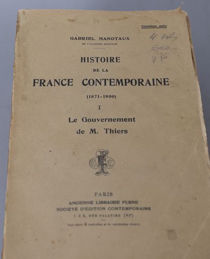 null HISTOIRE de France contemporaine. HANOTAUX.

4 volumes brochés.