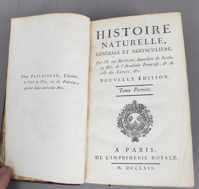 null BUFFON – Histoire Naturelle 

Tome premier seul. 

1769

Reliure pleine basane...