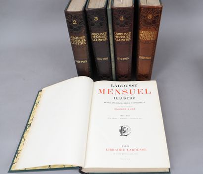 null LAROUSSE MENSUEL illustré 

ANNEES 1907 à 1922.

En 5 volumes reliés éditeu...