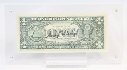 null Andy Warhol - Dollar Bill,

American dollar bill signed by the artist in black...