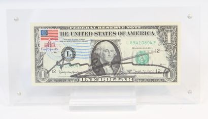 null Andy Warhol - Dollar Bill,

American dollar bill signed by the artist in black...