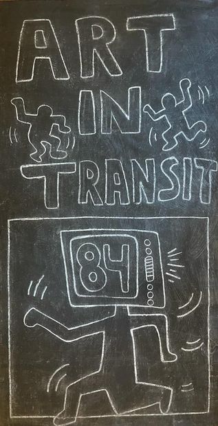 null "Art in transit" by Keith Haring (1958-1990)

Original chalk drawing made on...