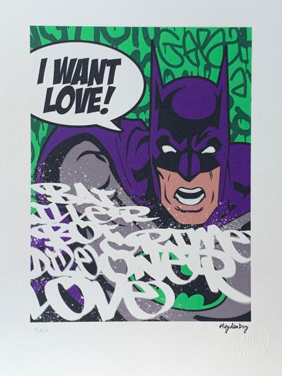 null Heydenboy

"Batman, I want Love, Green"

Digital polychrome lithograph, signed...