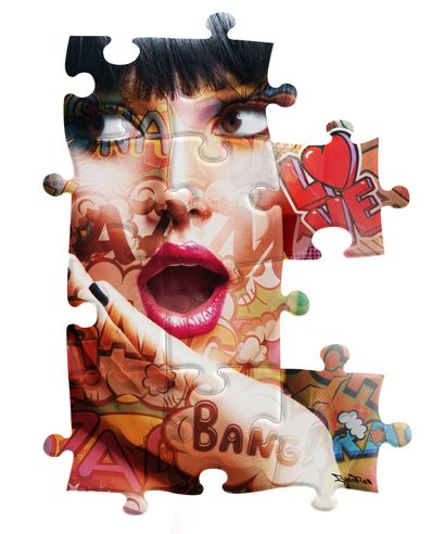 null BrainRoy (born 1980)

Puzzle Love

Plexiglas painting, numbered on 6. 

Framed...