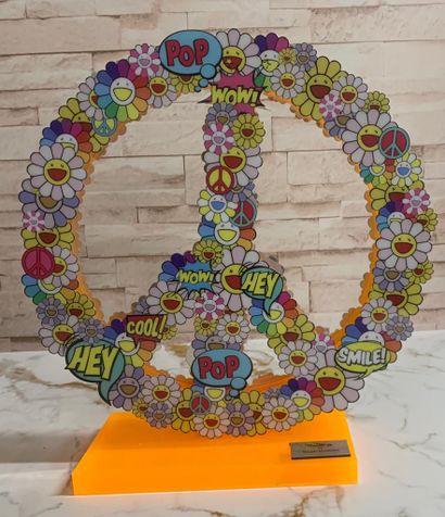 null BrainRoy (born 1980) 

Peace & Love VS Murakami sculpture

Acrylic glass finish...
