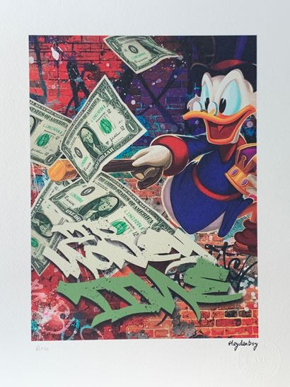 null Heydenboy

"Scrooge Money Time" 

Digital polychrome lithograph, signed and...