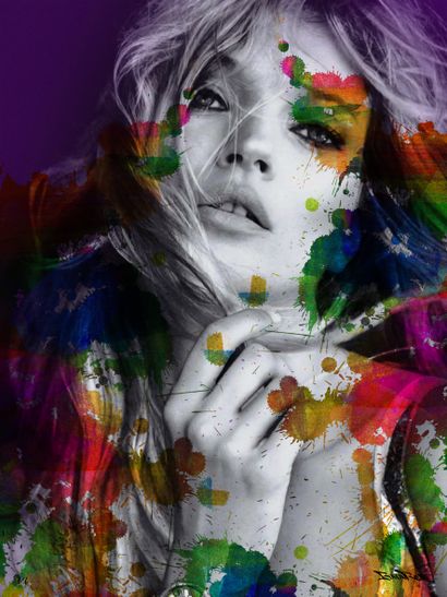 null BrainRoy (born 1980)

"Kate Moss Paint" 

Acrylic glass finish print, numbered...