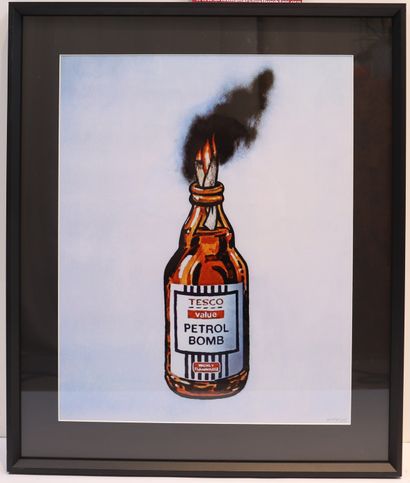 null Banksy (After) "Petrol Bomb 

2011

Offset print framed under glass.

Work made...