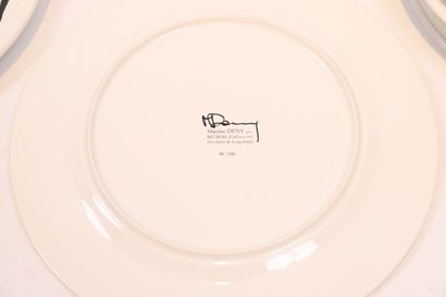 null Martine Deny (born in 1954)

Set of 6 plates numbered from 47 to 59 with black...