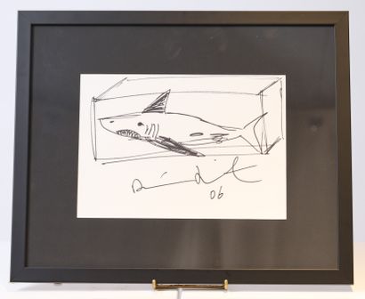 null Damien Hirst "Shark" (born 1965)

Original drawing in black ink on paper. 

Signed...