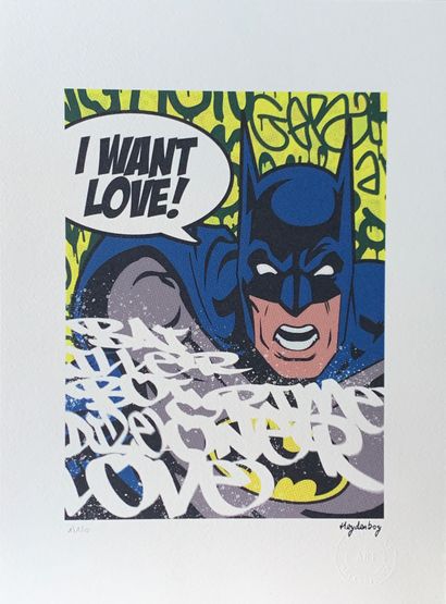 null Heydenboy

"Batman, I want Love, Yellow"

Digital polychrome lithograph, signed...