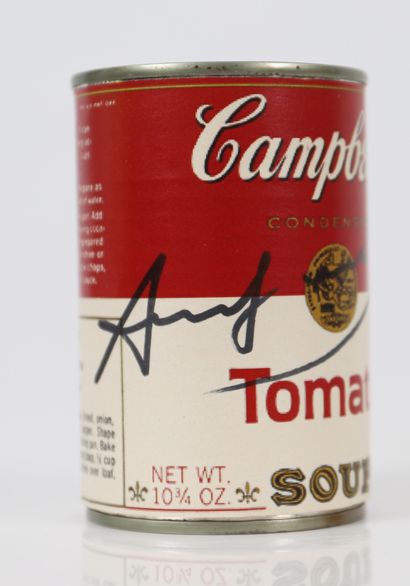 null Andy Warhol (d'aprés) - boite de conserve Campbell's portant une inscription...
