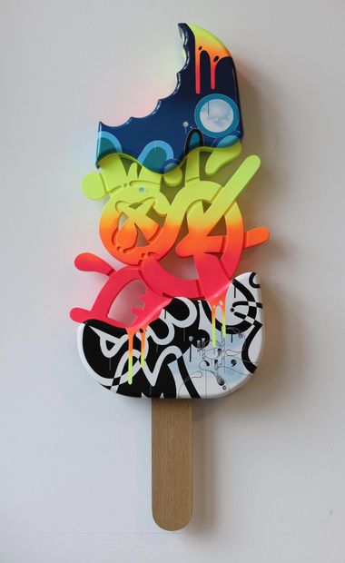 null "Something to Suck! XL" by HeRsK (born 1979)

Aerosol and acrylic on wood sculpture,...