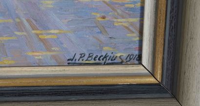 null Jean-Pierre Beckius (1899-1946) 
Artiste peintre luxembourgeois
Huile sur panneau...