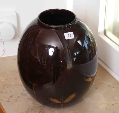 Villeroy & Boch
Vase à glalçure brune à décor...
