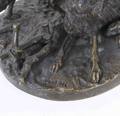 null Pierre-Jules Mêne (1810-1879) 
Sculpteur français
Couple de renards en bronze...