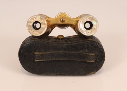 null Pair of theater binoculars - Lemaire (Paris)
In gilded metal and mother-of-pearl....