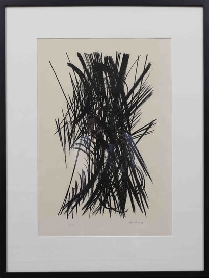 Hans HARTUNG (1904-1989)
French painter of...