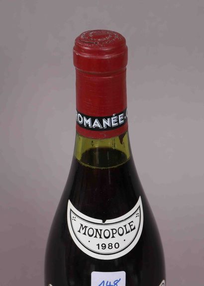 null 
Romanée Conti (x1)


Leroy


Monopole 1980


Label: slightly missing on the...