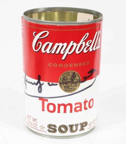 null Andy Warhol (d'aprés) - boite de conserve Campbell's portant une inscription...