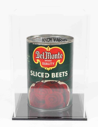 null Andy Warhol (d'aprés) - boite de conserve Del Monte portant une inscription...