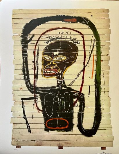 null Flexible, d'après Jean-Michel Basquiat, lithographie imprimée sur papier Beaux...