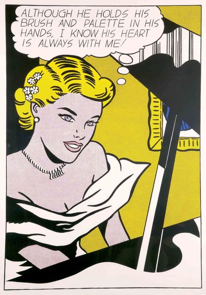 Girl at Piano (1963), Print d'après Roy Lichtenstein,...