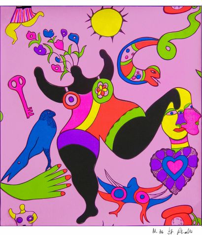 Pink Nana (1972), Print, d'après Niki de...