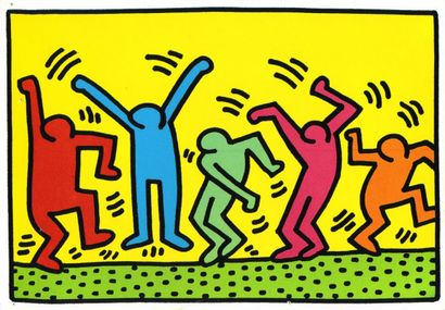 Figures Dancing, Print, d'après Keith Haring,...