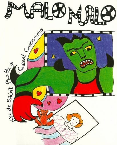 null Malo Malo, Print, d'après Niki de Saint Phalle, Épreuve en couleur signée sur...