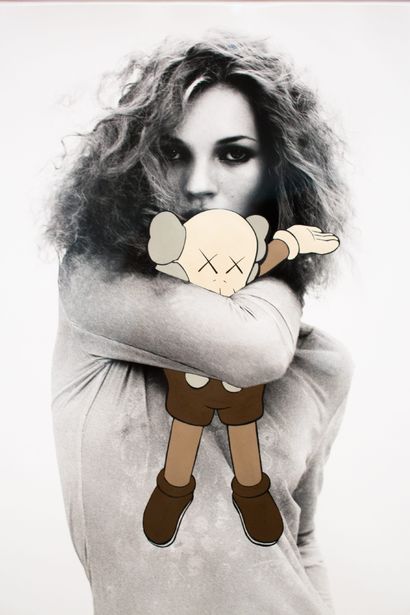 null Kaws (after), Poster Woman & brown Companion, Poster paper, Dimension 52 x 35...