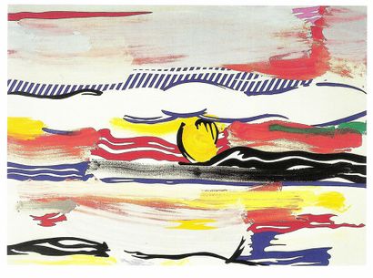 null Coucher de soleil (1984), Print d'après Roy Lichtenstein, épreuve en couleur,...