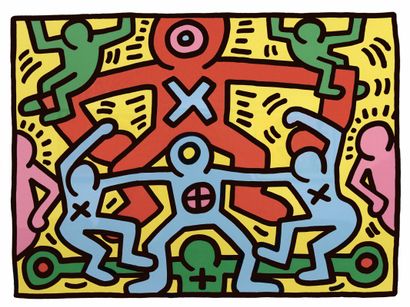 Pyramid, Print, d'après Keith Haring, Épreuve...