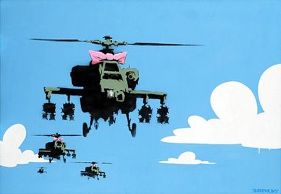 Happy Choppers (2006), Print d'après Banksy...