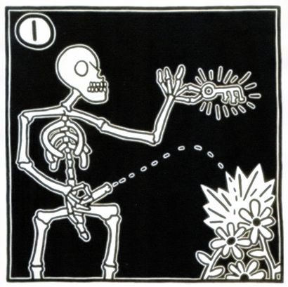 Skeleton1, Print, d'après Keith Haring, Épreuve...